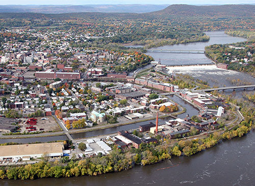 aerial photo of Holyoke, MA